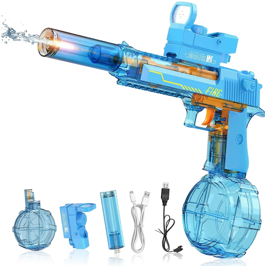 Pistola de Agua Eléctrica con Luces LED
